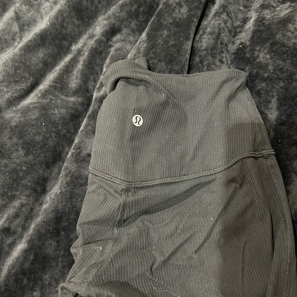 Lululemon Black ribbed Align flare Leggings